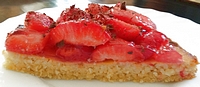 Couscous-Erdbeerkuchen mit Schokosplittern